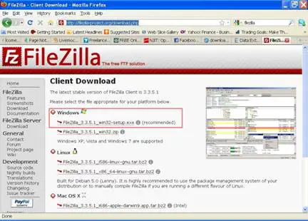 filezilla download exe